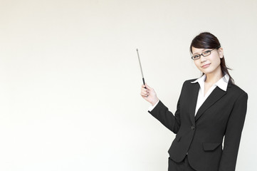 a portrait of young business woman