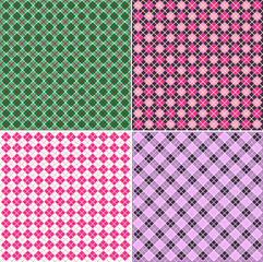 Plaid pattern set