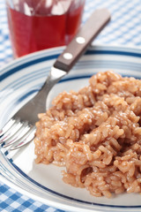 Red wine risotto
