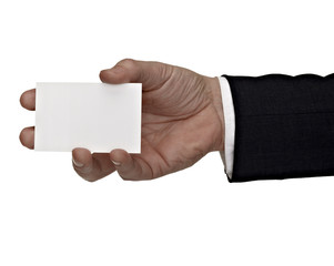 hand holding blank message note
