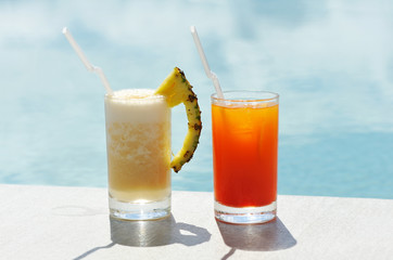 Poolside cocktails