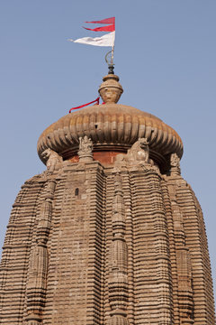 Main tower of the Lingaraja Hindu Temple. Orissa, India