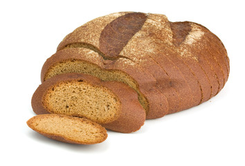 Sliced fresh organic rye bread