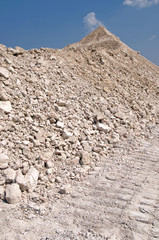 high mound of waste