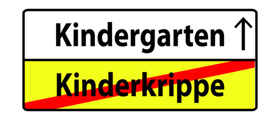 Schild Hinweis Hinweisschild Kindergarten Kinderkrippe