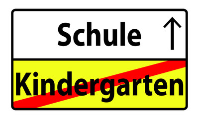 Schild Hinweis Hinweisschild Schule Kindergarten