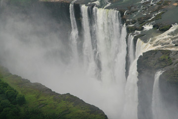 Vue aérienne des chutes Victoria