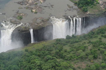 Vue aérienne des chutes Victoria