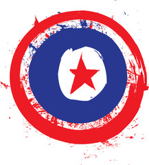 North korea grunge flag