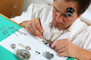 watchmaker in workshop