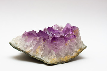 Amethyst on white background