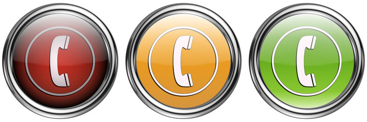 Bouton t&eacute;l&eacute;phone chrome mutlidesign