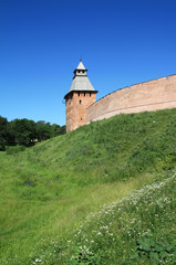 Fototapeta na wymiar aging fortress on hill