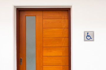 toilet door entry for disability
