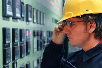 Worker in a Control Room