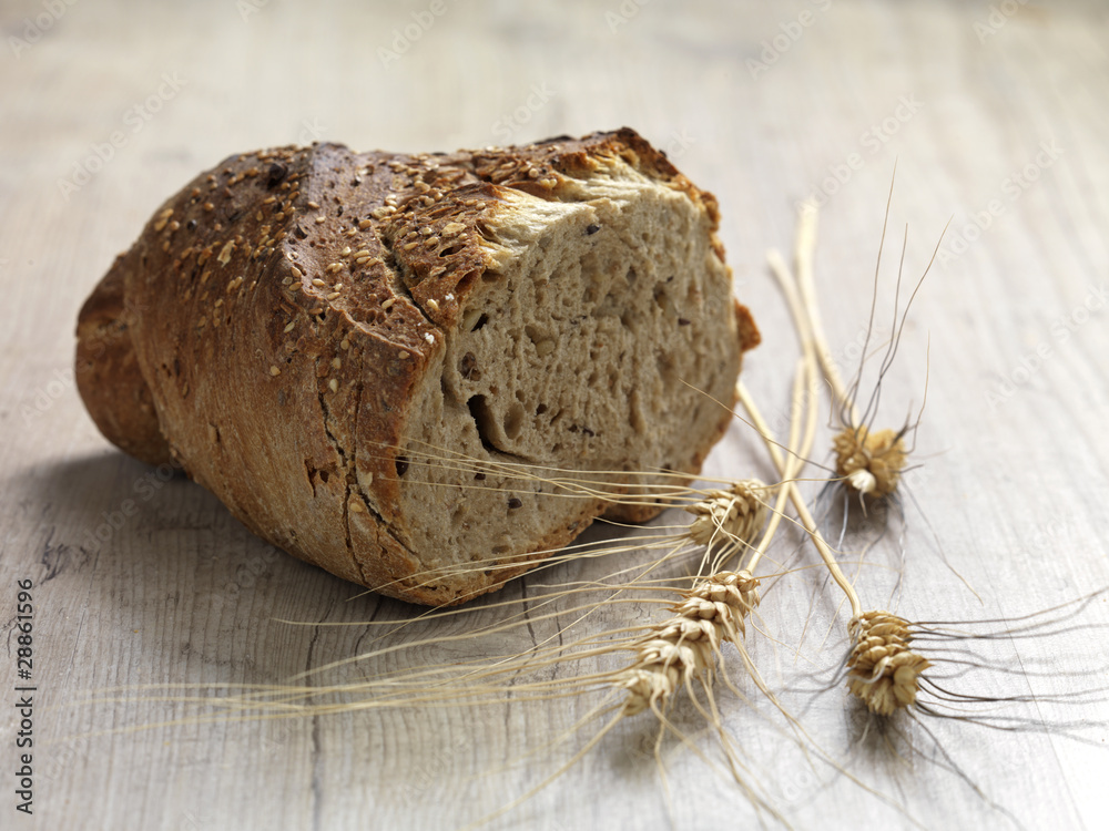 Wall mural piece of bread