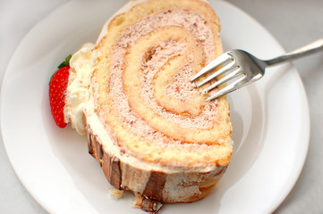 Strawberry Swiss Roll