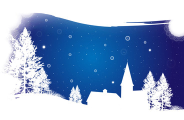 Абстрактный зимний пейзаж