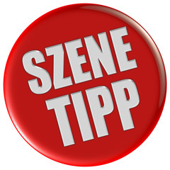 Button rot rund SZENE TIP