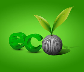 Abstract eco background. Vector illustration.