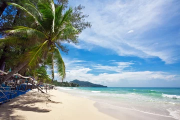 Fototapeten Tropical beach under blue sky. Thailand © Kushch Dmitry
