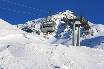 chair lift in italian ski resort