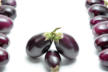 Close-up eggplant pattern