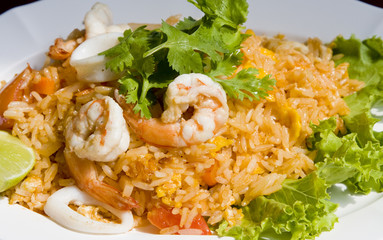 Rice with seafood
