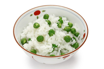 green peas rice , japanese food