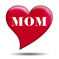Corazon brillante texto MOM