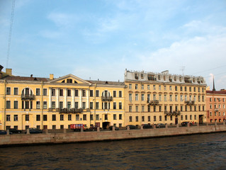 Fototapeta na wymiar Saint-Petersburg, Fontanka Embankment, 26, 28, 30