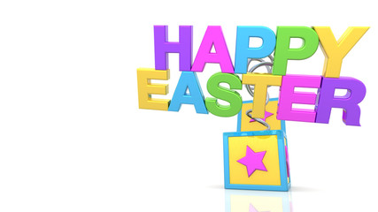 jack-in-the-box with happy easter text