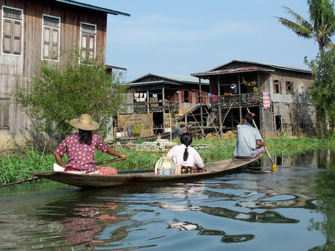Myanmar/Birmanie: Lac Inlé : Visite en barque