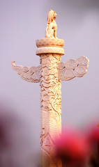 Chinese marble pillar