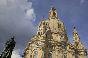 Fototapeta premium Frauenkirche Dresden Martin Luther
