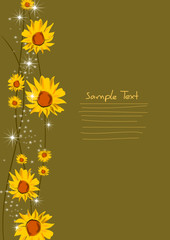 Sonneblume Gl&uuml;ckwunschkarte