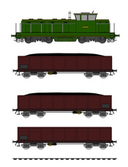 Coal train vector