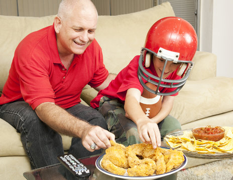 Football Fans And Snacks