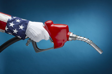 Uncle Sam pumping gas