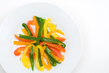 パプリカとピーマンのサラダ