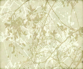 Tangled Flowers and Branches Background