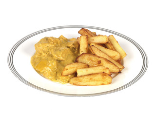 Chicken Curry with Chips