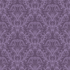 Seamless purple floral wallpaper