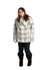 Fototapeta premium Smiling Teen Wearing Winter Clothing
