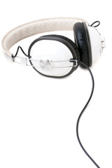 Headphones Over White