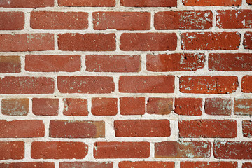 Old red brick wall close