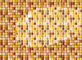 golden mosaic wall