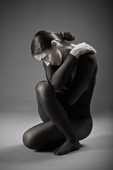 Naklejka premium portrait of a sporting woman