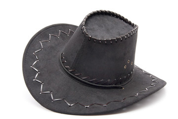 schwarzer Hut mit Verzierungen
