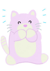 面白くて笑っているネコさん